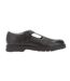 Womens/ladies Finley Leather T-bar Formal Shoes Black Kickers-1
