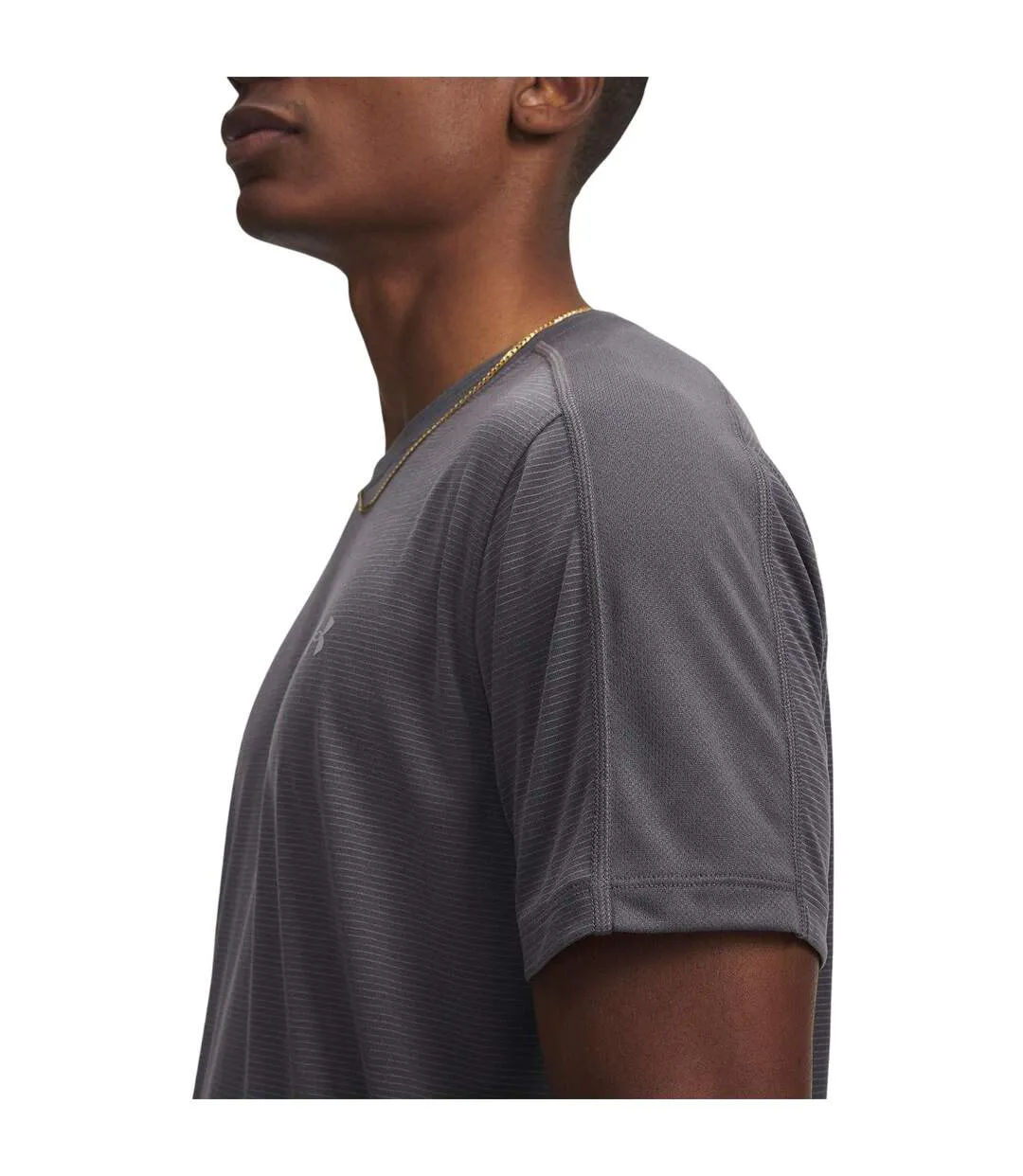 Mens Velociti Reflective T-shirt Castle Rock Grey Under Armour-3