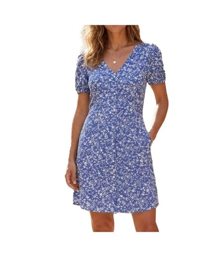 Robe bleu/blanche à fleurs femme only nova