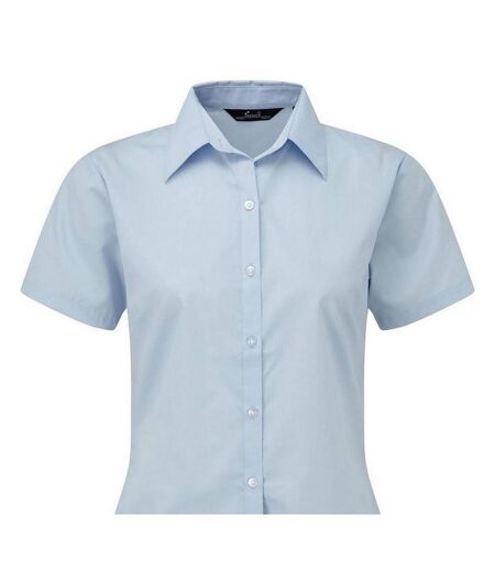 Chemisier À Manches Courtes Femme Bleu Clair Premier