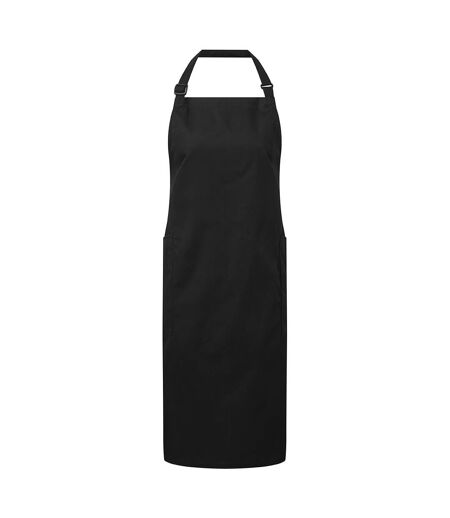 Unisex adult organic fairtrade certified full apron one size black Premier