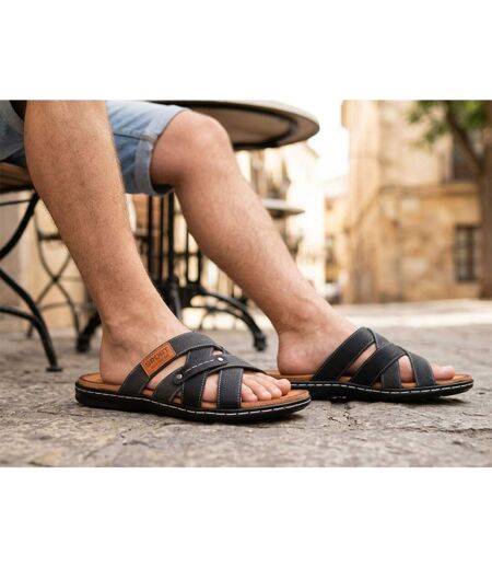 OZABI Sandales homme sangles croisées confort mémoire de forme