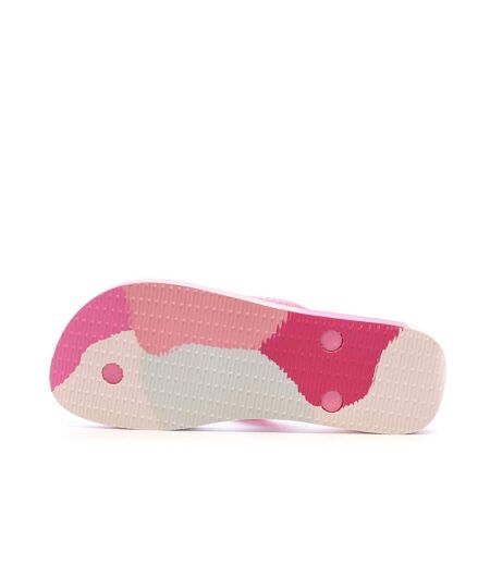 Tongs rose/fushia femme havaianas logomania