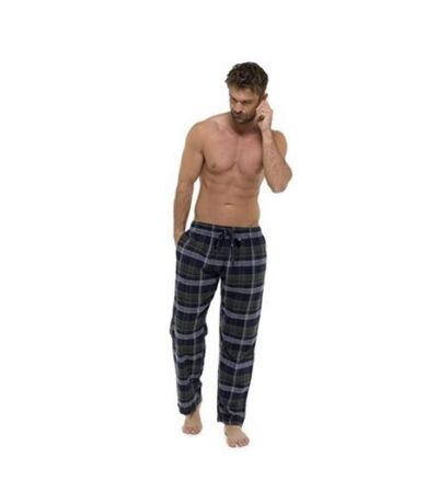 Bas de pyjama à carreaux pour hommes (Gris/Vert) - UTUT1211