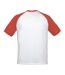 T-shirt Baseball Adulte Blanc Bleu Marine B&C-2