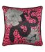 Furn Serpentine Animal Print Throw Pillow Cover (Black/Ruby) (One Size)