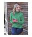 Womens/ladies Cashmere Polo Neck Fitted Jumper Bright Emerald WoolOvers-1