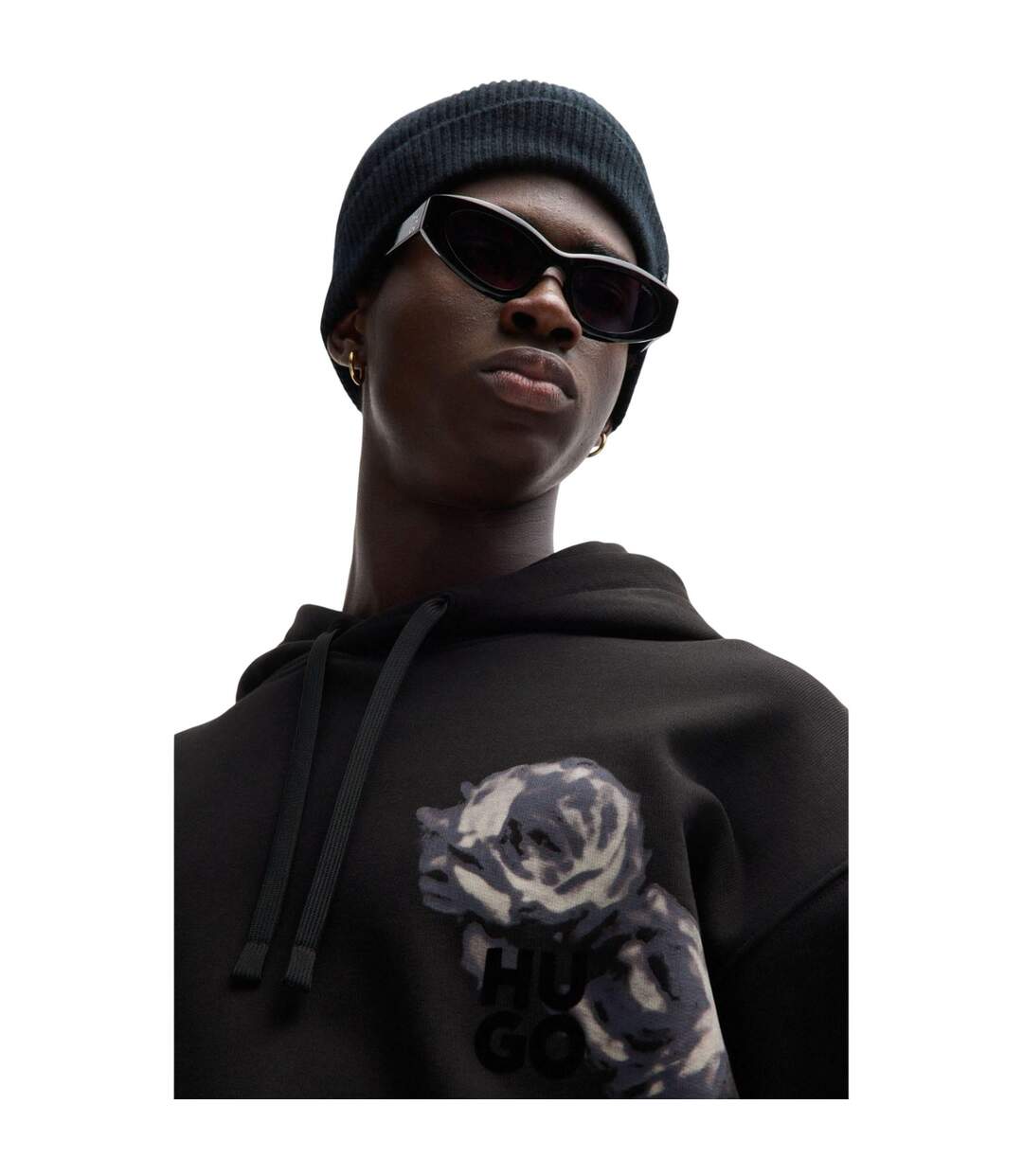 Sweat À Capuche Dirosehood Homme Noir Hugo-4