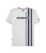 T-shirt Motif/style Rayure De Course Homme Blanc Bleu Marine Gris Lambretta-3