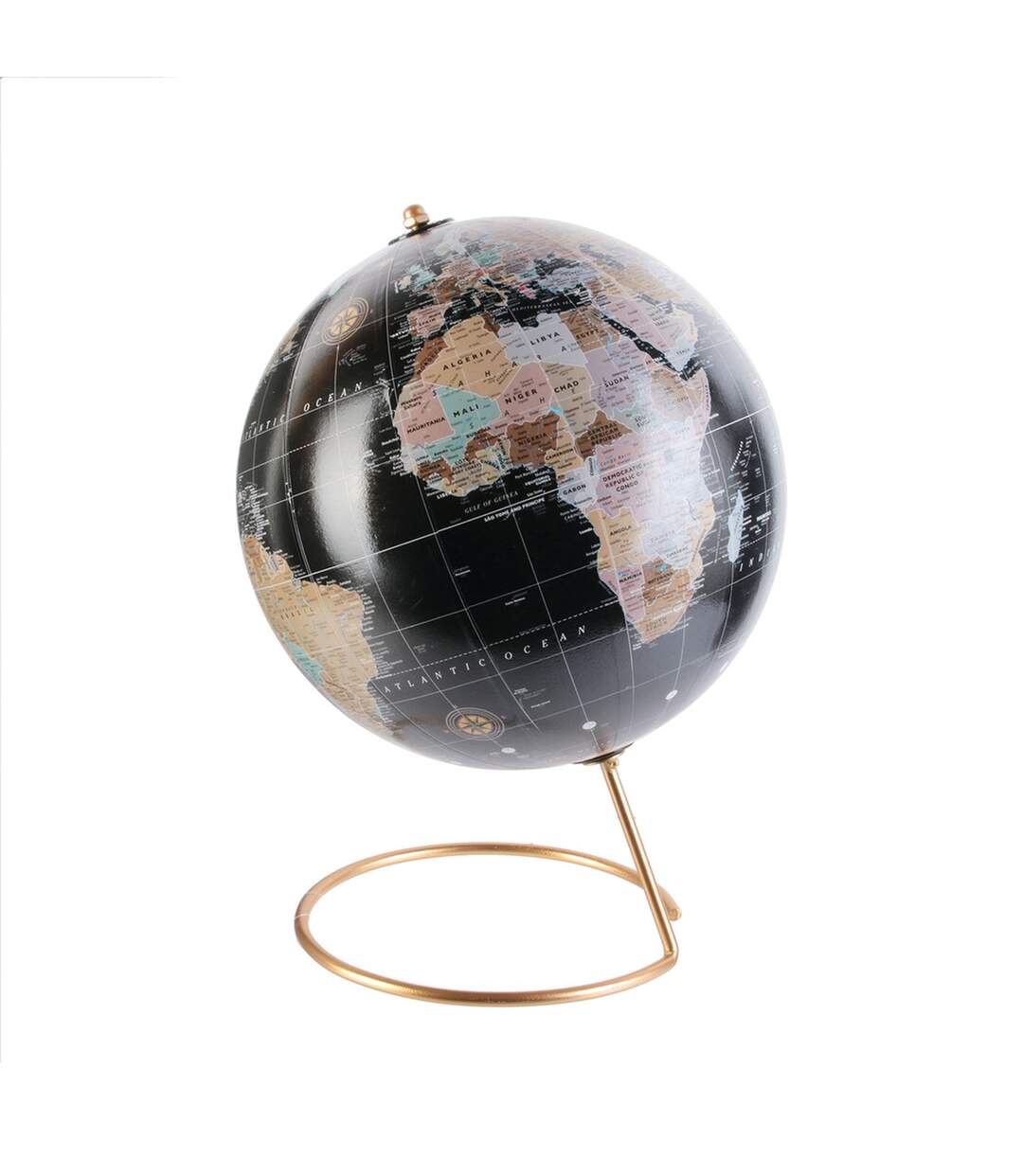 Globe terrestre décoration à poser Diam. 21,50 cm - Noir-1