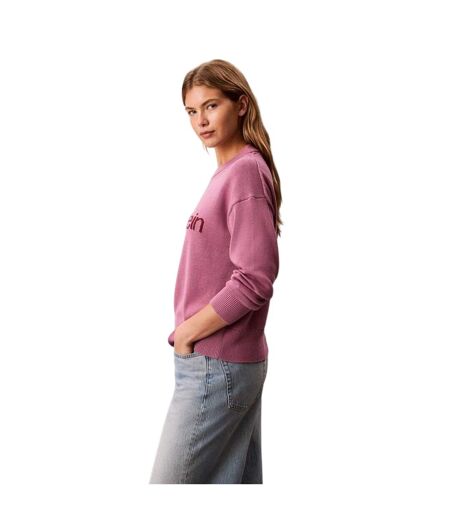 Sweat Manches Longues Femme Bordeaux Calvin Klein