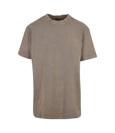 T-shirt Motif/style Délavé À L'acide Adulte Kaki Foncé Build Your Brand