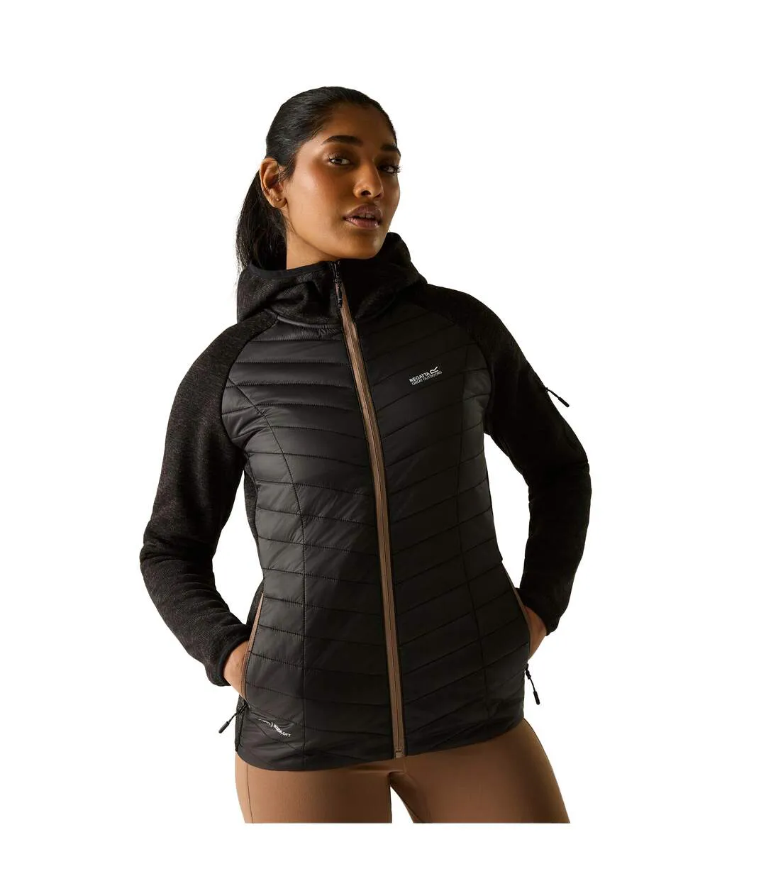 Womens/ladies Newhill Hybrid Jacket Black Regatta-1