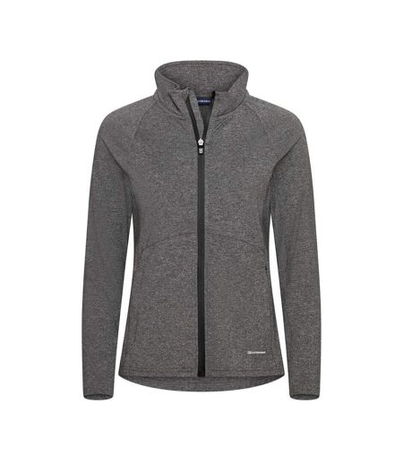 Womens/ladies Adapt Full Zip Fleece Jacket Anthracite Melange Cutter & Buck