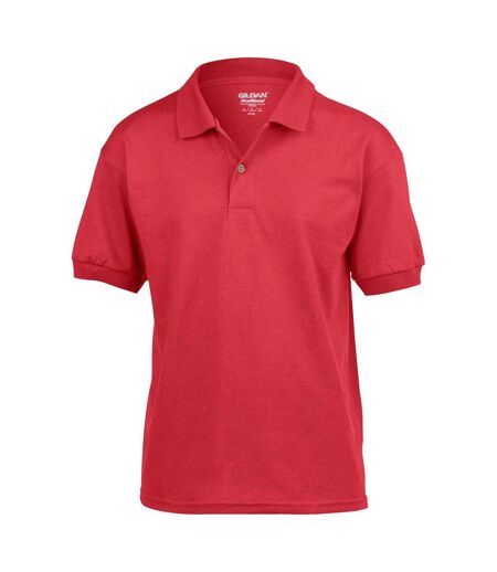 Dryblend polo enfant unisexe rouge Gildan