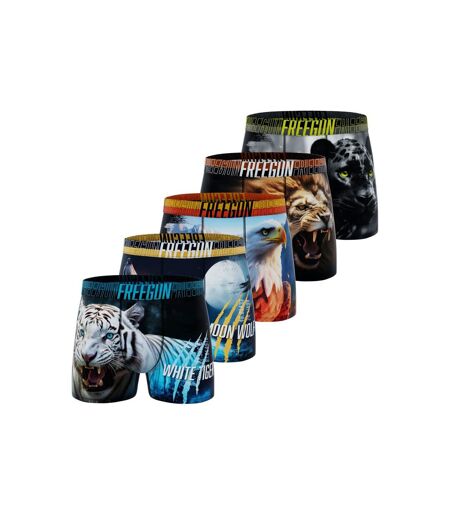 Lot de 5 boxers homme Garantie 2 ans Wild Animals Freegun