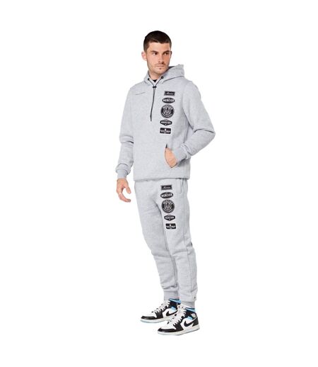 Mens Mono Hybrid Hoodie Grey Marl Mercier