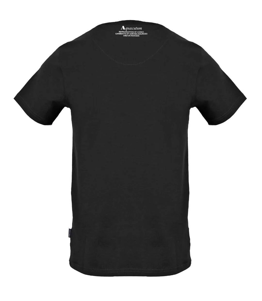 Mens Aldis Shield Logo T-shirt Black Aquascutum-2