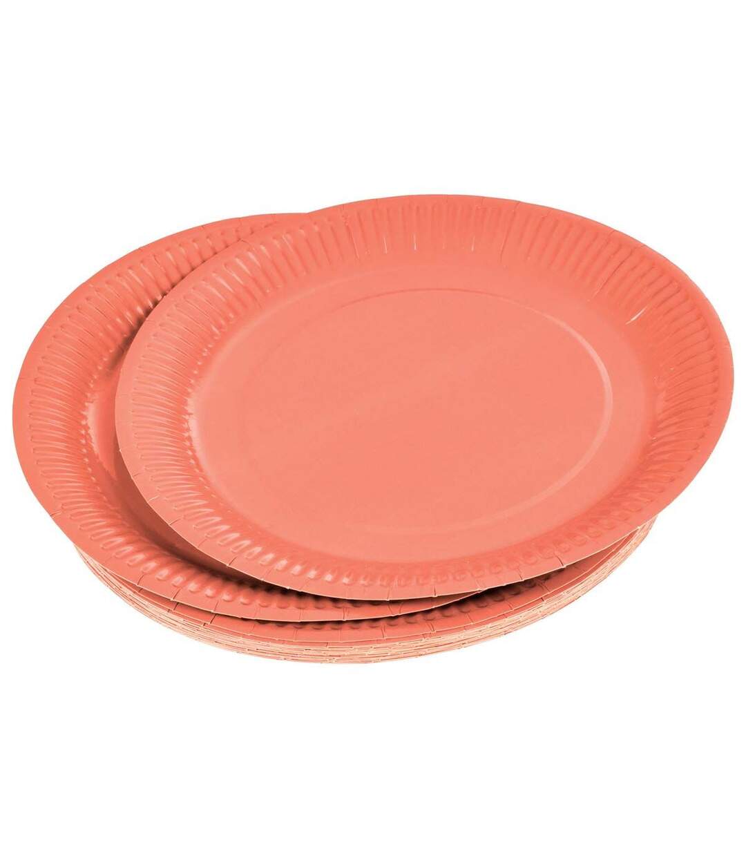 Lot de 20 Assiettes en Carton Vitamine 23cm Terracotta-1