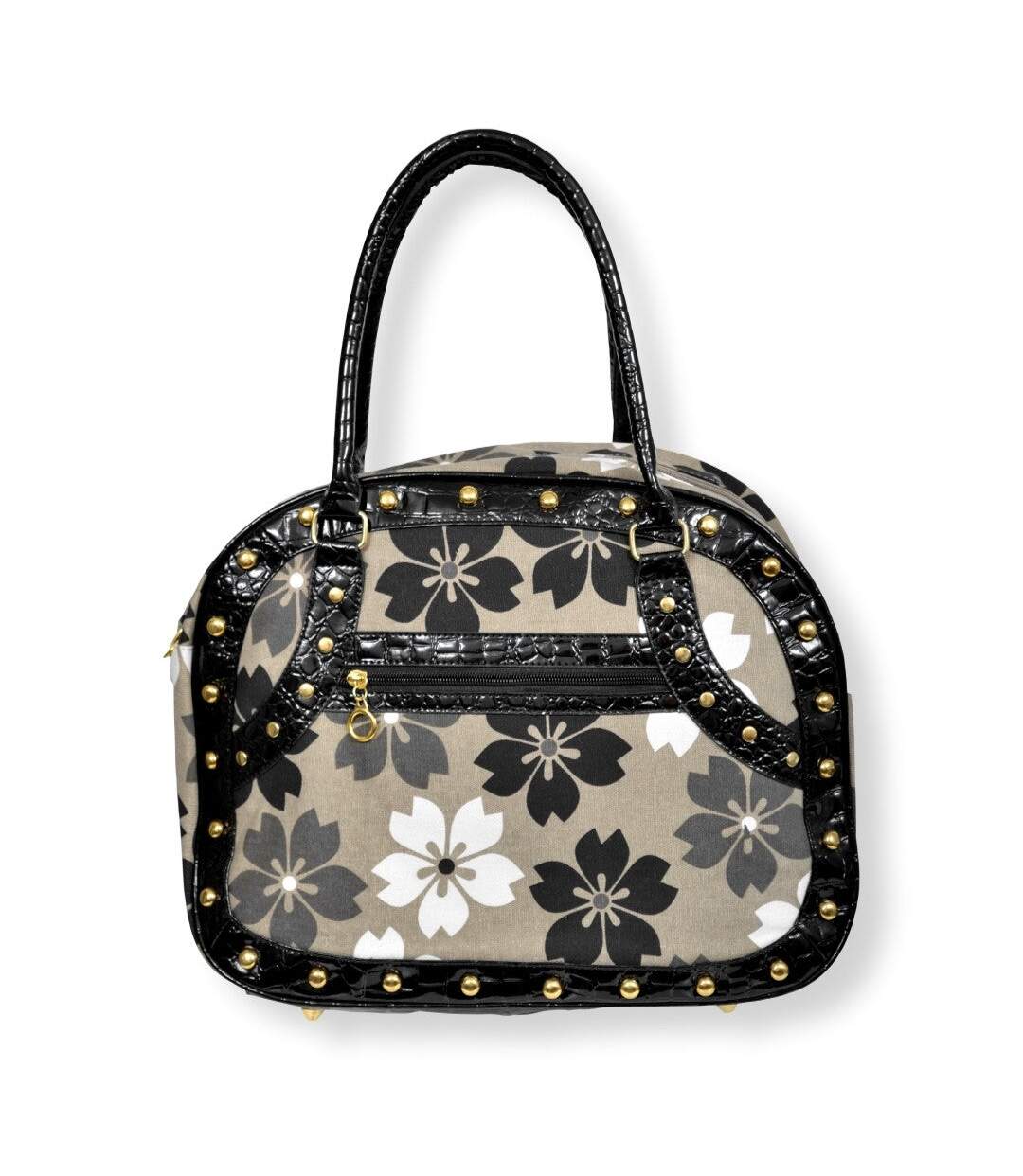 Sac à main femme - Motifs fleurs plusieurs compartiments