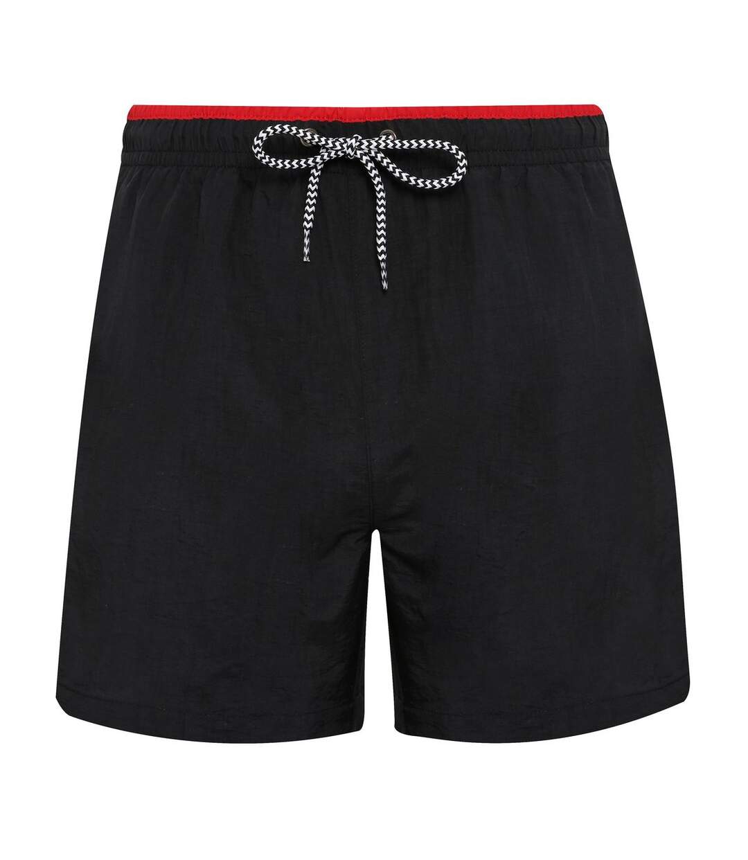 short de bain pour homme - AQ053 noir et rouge