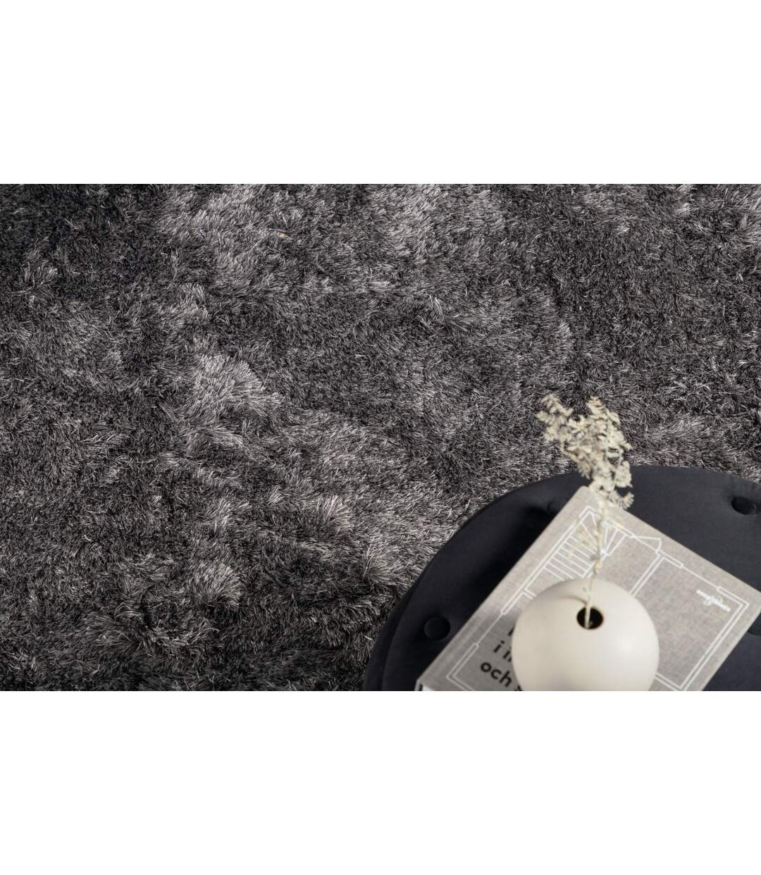 Tapis Déco Shaggy Shiva 201x302cm Gris-4