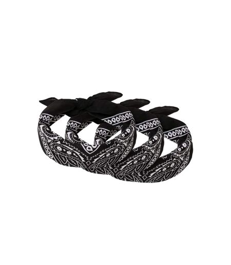 Pack Of 3  Paisley Bandana  One Size Black Urban Classics