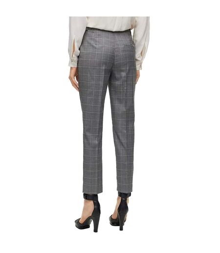 Pantalon Motif/style Motif Écossais Femme Gris Boss