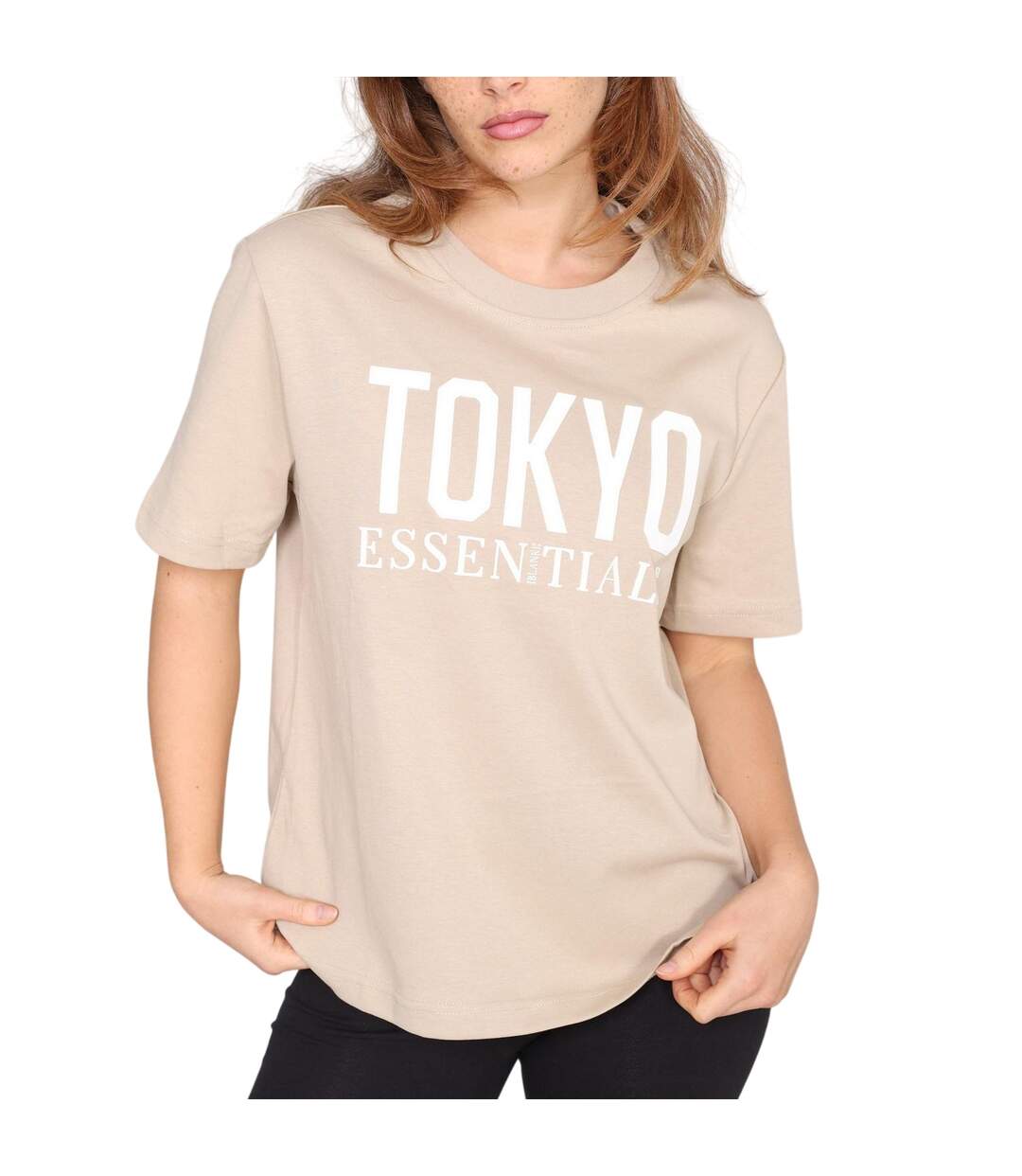 Womens/ladies Tokyo T-shirt Summer Sand Blank Essentials-4
