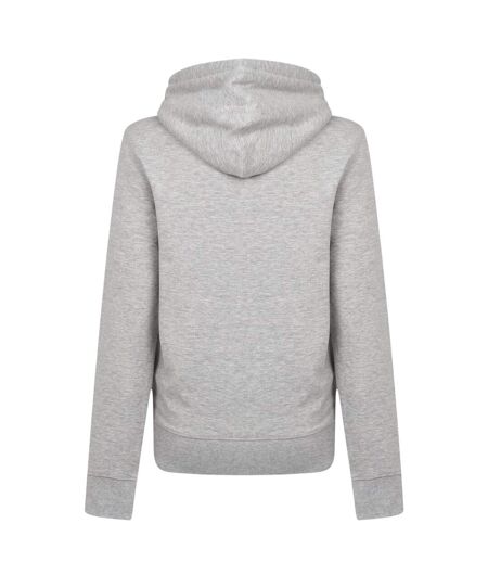 Womens/ladies Large Logo Hoodie Grey Marl Firetrap