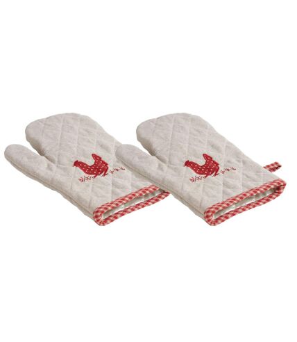 Gant de cuisine motif poule (Lot de 2)