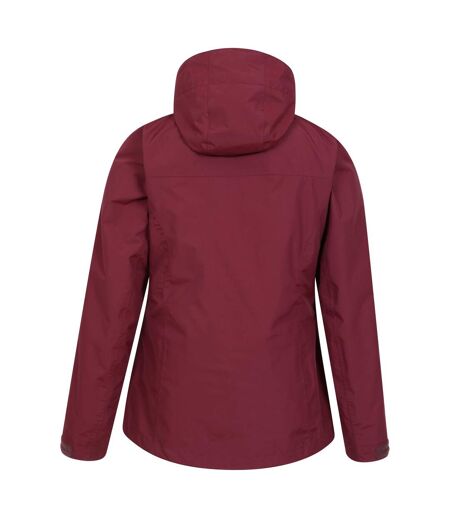 Womens/ladies rainforest ii extreme waterproof jacket burgundy Mountain Warehouse