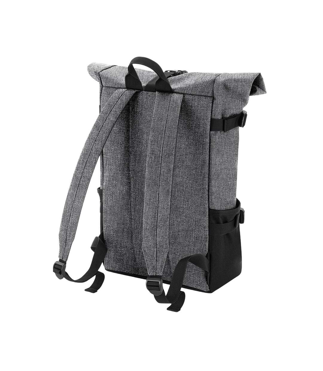 Sac À Dos Block Taille Unique Gris Chiné Noir Bagbase-2