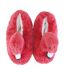 Ladies Novelty Pink Plush Flamingo Slippers-2