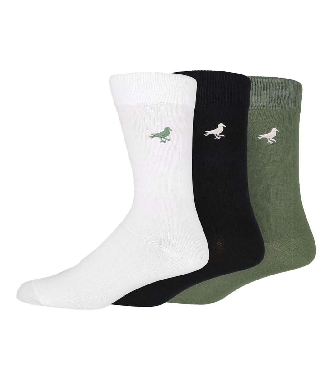 Lot De 3  Chaussettes Robin Silver Lake Homme Blanc Modern Amusement-2