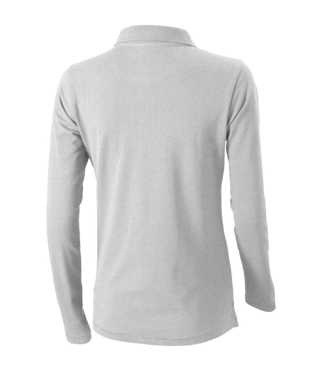 Elevate Oakville Long Sleeve Ladies Polo Shirt (Grey Melange) - UTPF1822-2