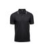 Tee Jays Mens Luxury Fashion Stripe Polo (Black/White) - UTBC4042