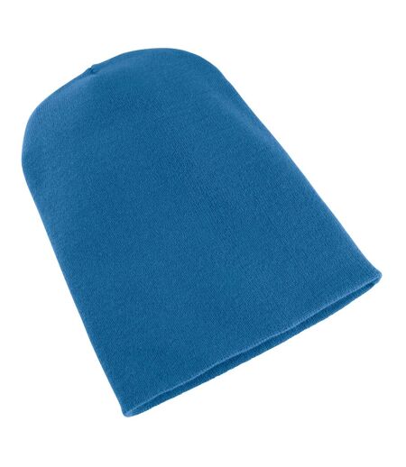 Bonnet épais long adulte unisexe bleu Yupoong