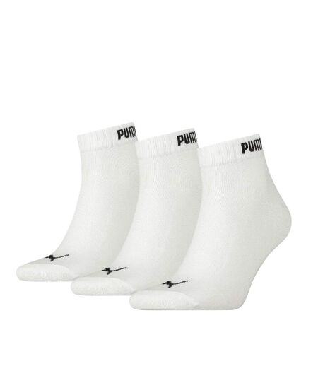 X3 Paires de Chaussettes Blanches Mixte Puma Quarter - 35/38