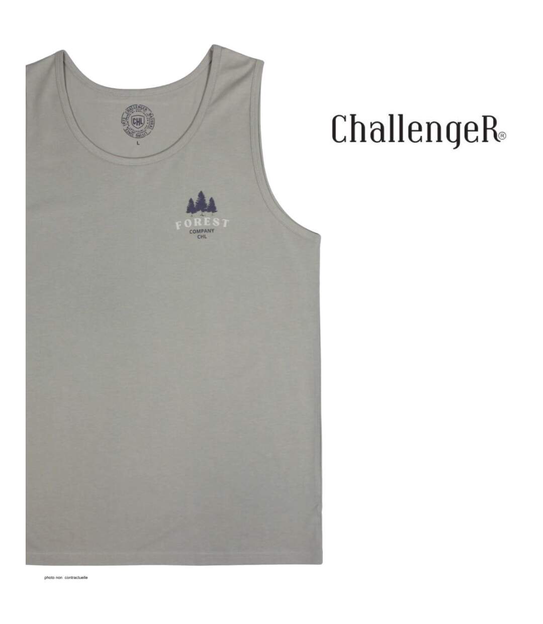 Débardeur homme Challenger SLAVE beige — Confort pur coton respirant-4