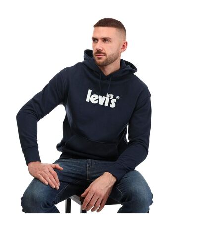 Sweat À Capuche Homme Bleu Foncé Levis