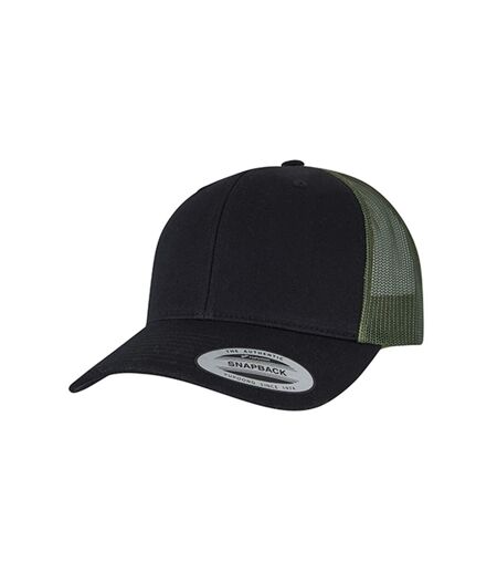 Casquette Trucker Motif/style Rétro Noir Marron Flexfit