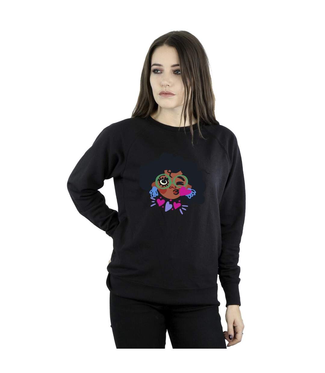 Disney Womens/Ladies Encanto Mirabel Kiss Sweatshirt (Noir) - UTBI16898-2