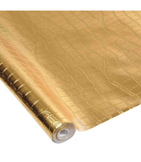 Nappe Plastique Effet Peau de Crocodile 1,20x5m Or