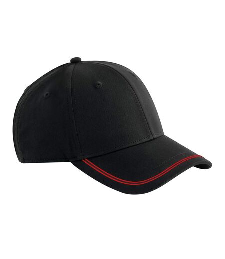 Casquette De Baseball Match Day Noir Rouge Beechfield