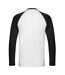 Fruit of the Loom Unisex Adult Contrast Long-Sleeved Baseball T-Shirt (White/Black)