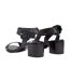 Womens/ladies Charlize Leather Block Heel Sandals Black Boss-2