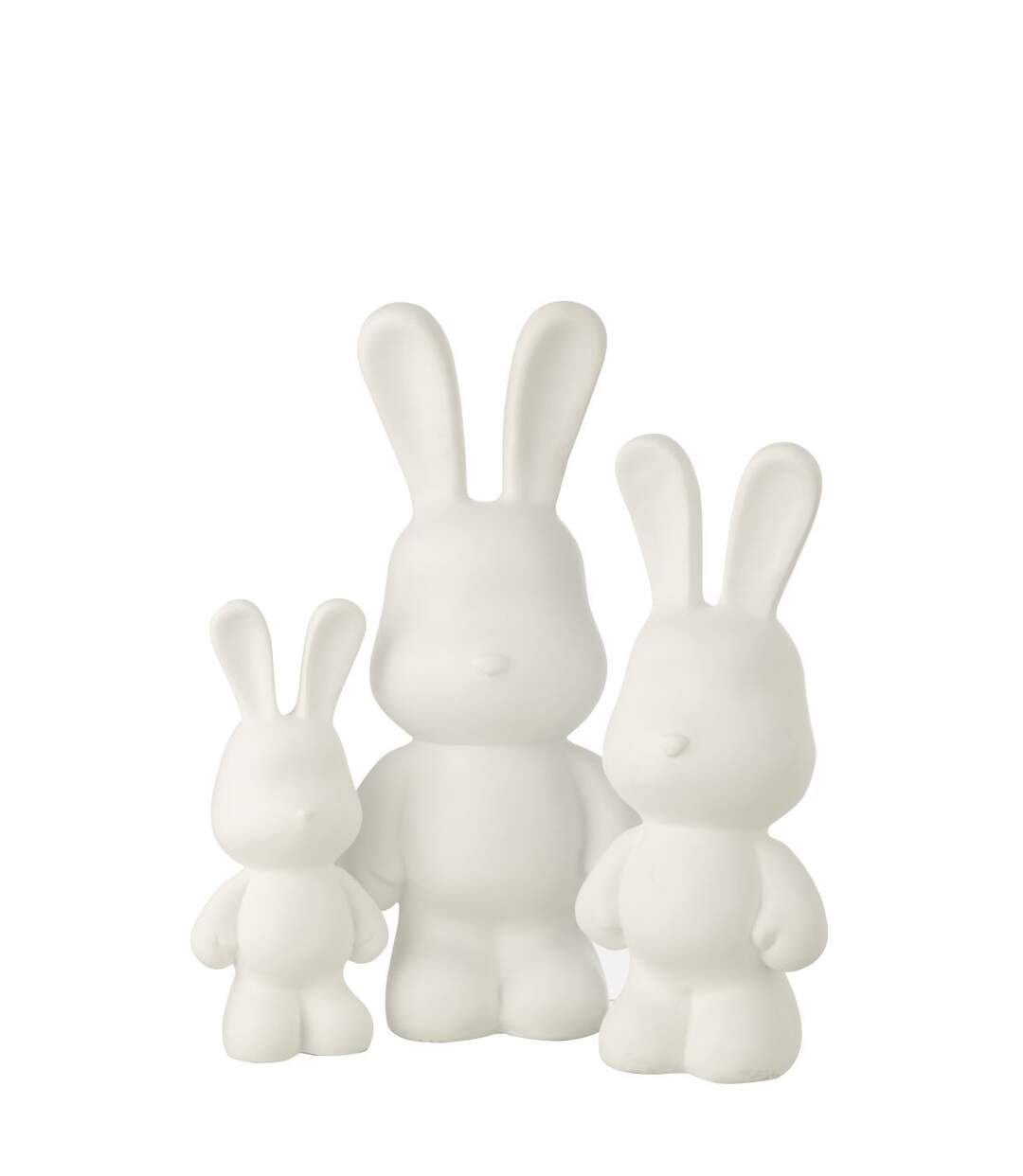 Statue Lapin en Résine Eddy 59cm Blanc-4