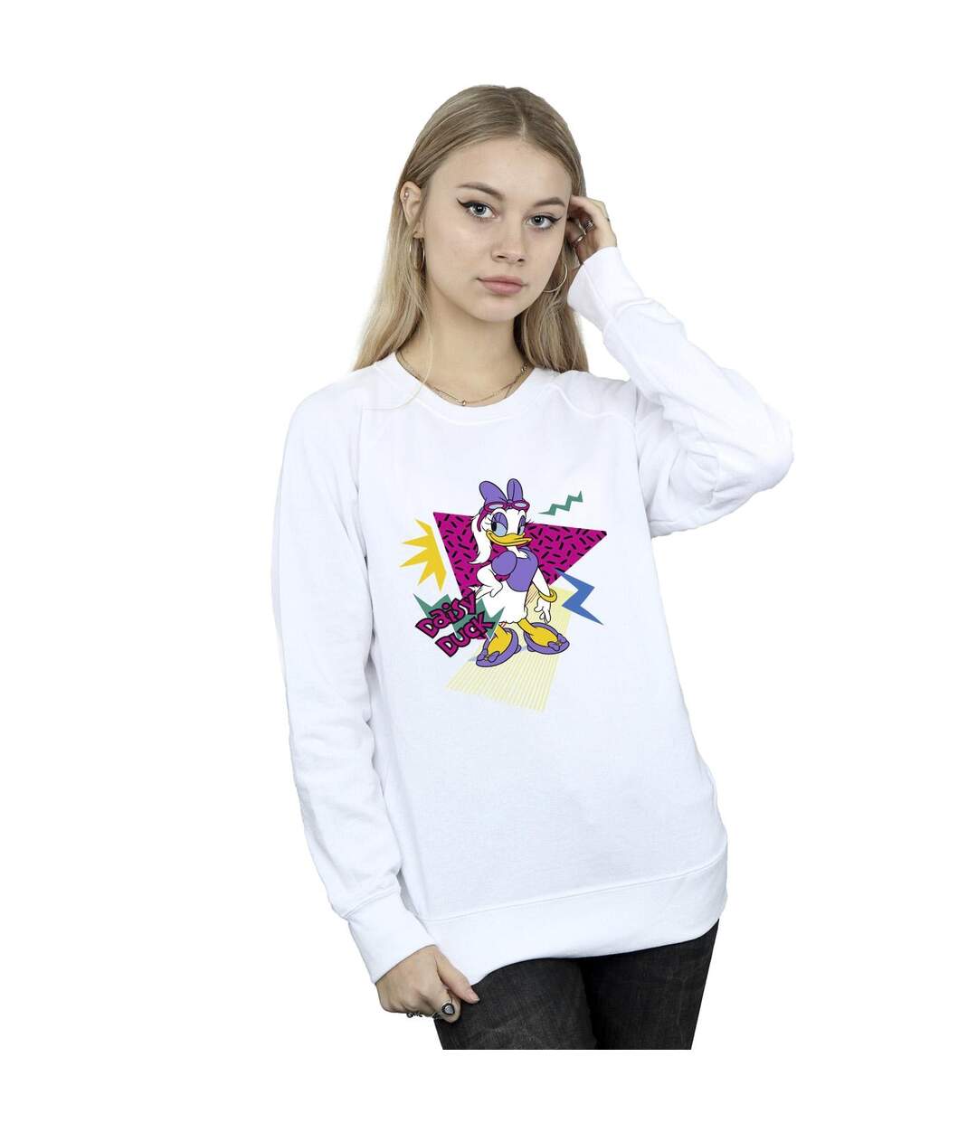 Disney Sweatshirt cool Daisy Duck Femme/Ladies (Blanc) - UTBI28449-2