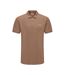 Mens Contrast Tipped Polo Shirt Dark Beige Slazenger-1